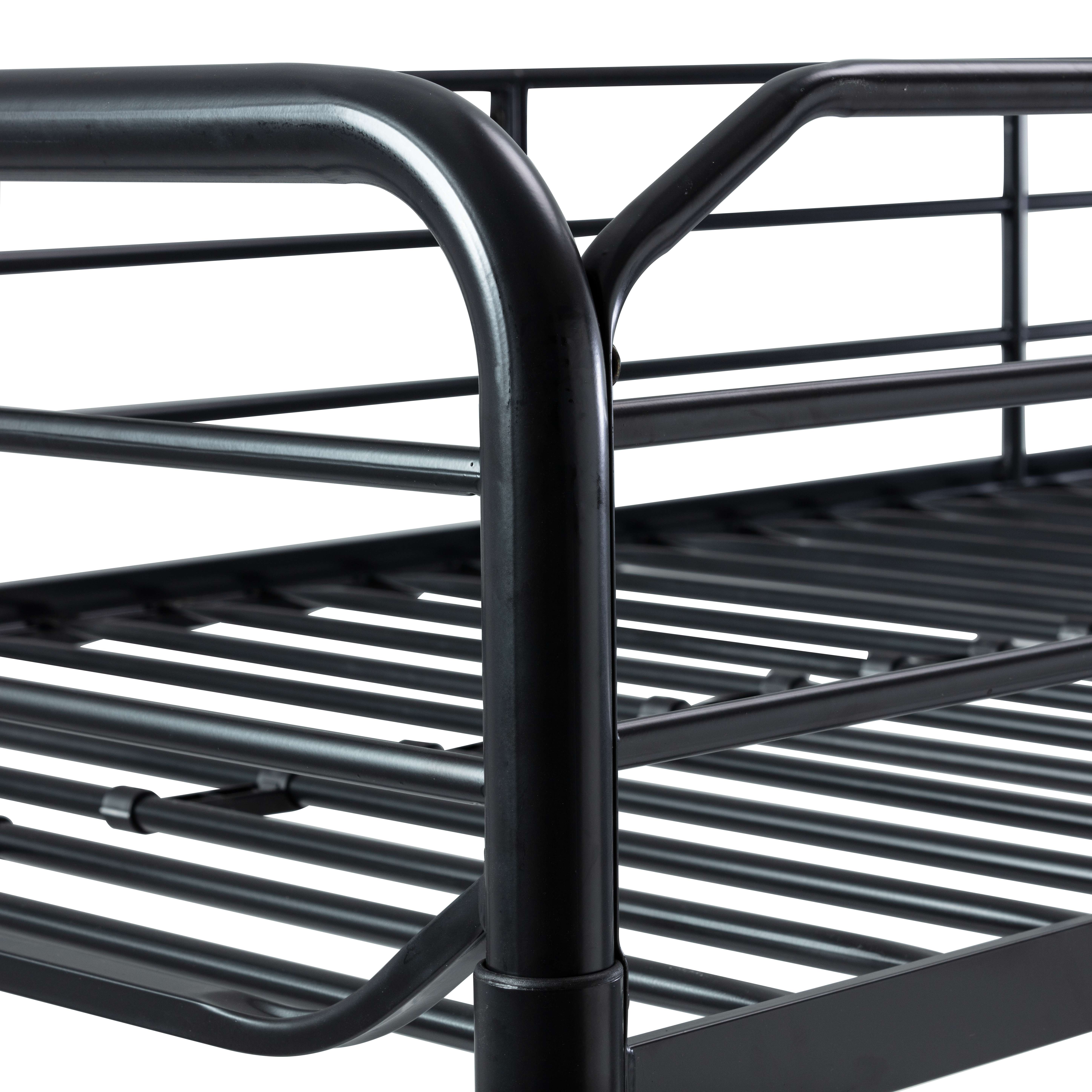 Metal Bunk Bed Twin Over Twin Black