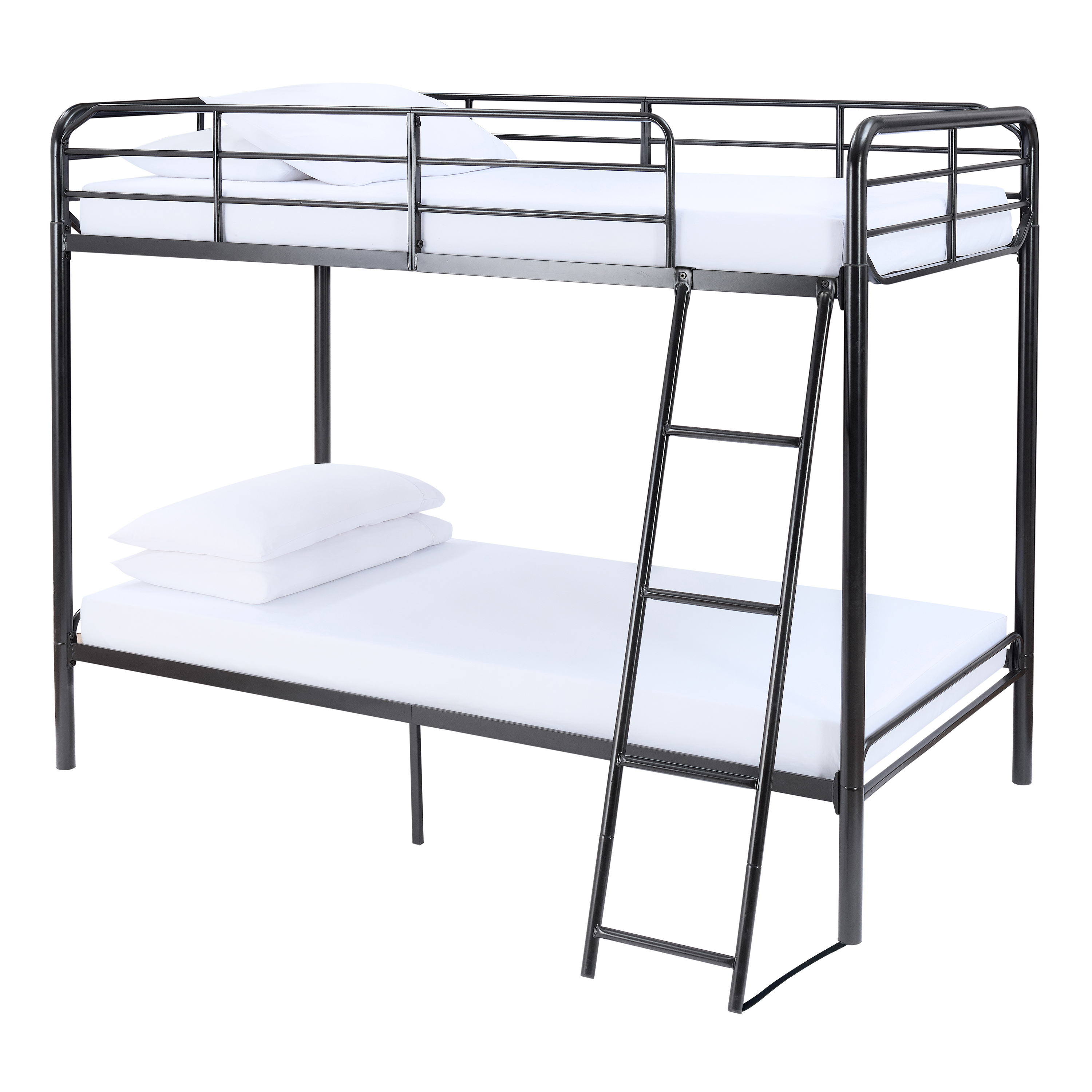 Metal Bunk Bed Twin Over Twin Black