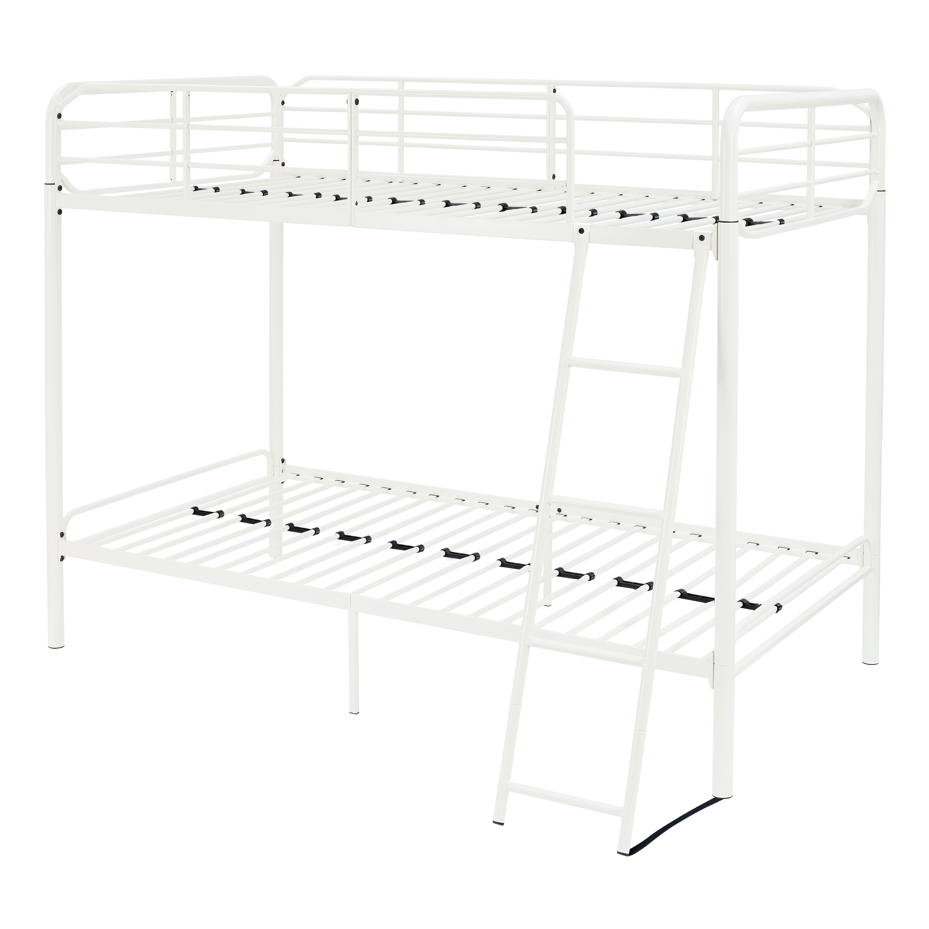 YZ Metal Bunk Bed Twin Over Twin White